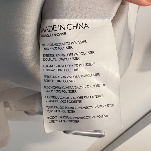 Club Monaco Frederrika Scalloped Trench Coat, Gray, M - Picture 9 of 9